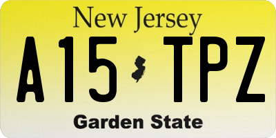 NJ license plate A15TPZ