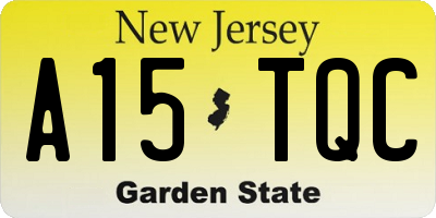 NJ license plate A15TQC