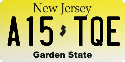 NJ license plate A15TQE