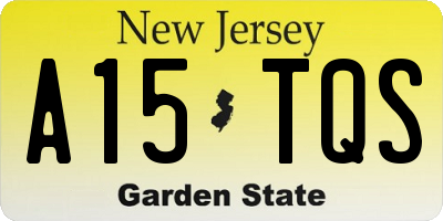 NJ license plate A15TQS