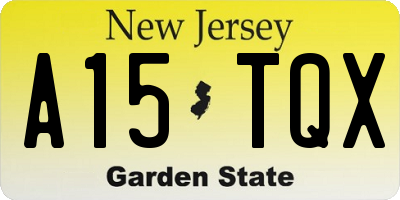 NJ license plate A15TQX