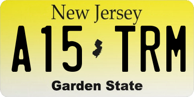 NJ license plate A15TRM