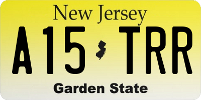NJ license plate A15TRR