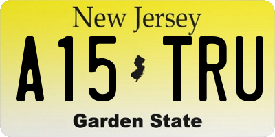 NJ license plate A15TRU