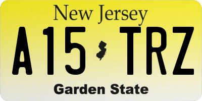 NJ license plate A15TRZ