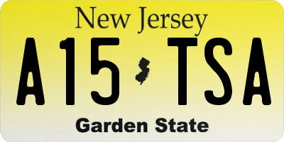 NJ license plate A15TSA