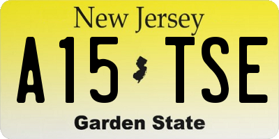 NJ license plate A15TSE