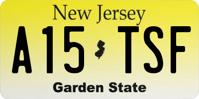 NJ license plate A15TSF