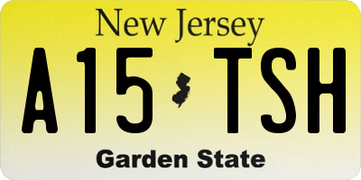 NJ license plate A15TSH