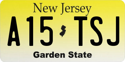 NJ license plate A15TSJ