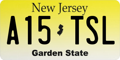 NJ license plate A15TSL
