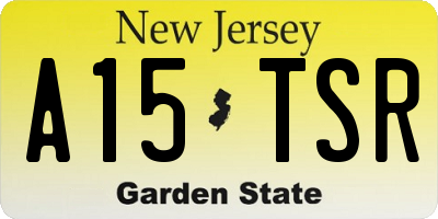 NJ license plate A15TSR