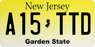 NJ license plate A15TTD