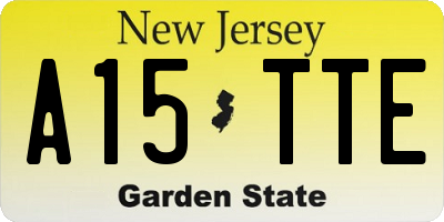 NJ license plate A15TTE