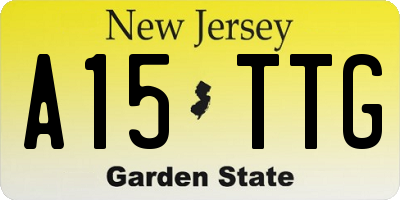 NJ license plate A15TTG