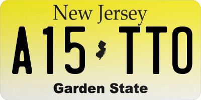 NJ license plate A15TTO