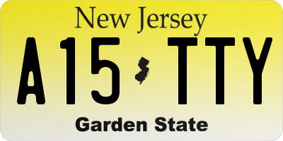 NJ license plate A15TTY