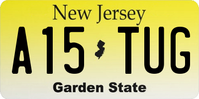 NJ license plate A15TUG