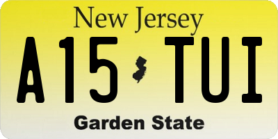 NJ license plate A15TUI