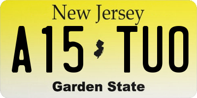 NJ license plate A15TUO