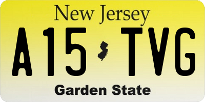 NJ license plate A15TVG