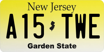 NJ license plate A15TWE