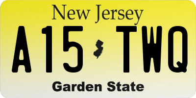 NJ license plate A15TWQ