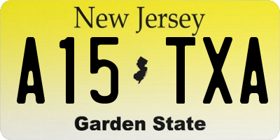 NJ license plate A15TXA