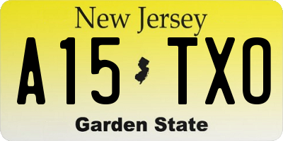 NJ license plate A15TXO