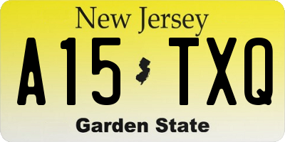 NJ license plate A15TXQ