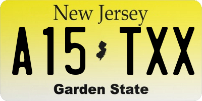 NJ license plate A15TXX