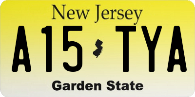 NJ license plate A15TYA