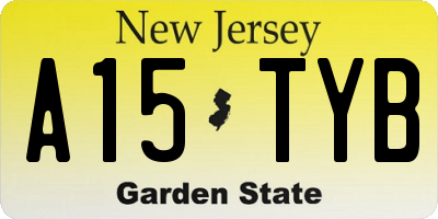 NJ license plate A15TYB