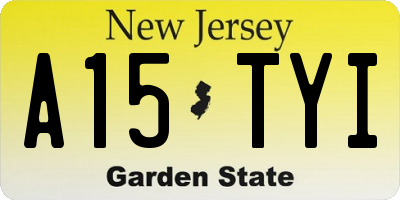 NJ license plate A15TYI