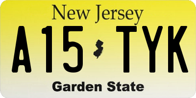 NJ license plate A15TYK