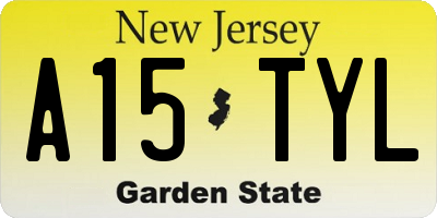 NJ license plate A15TYL