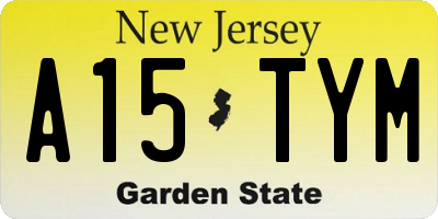 NJ license plate A15TYM