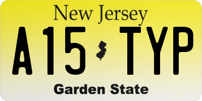 NJ license plate A15TYP