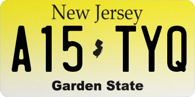 NJ license plate A15TYQ