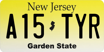 NJ license plate A15TYR