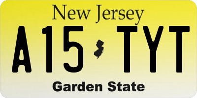 NJ license plate A15TYT