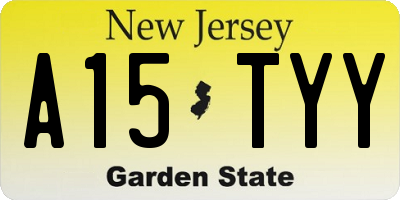NJ license plate A15TYY