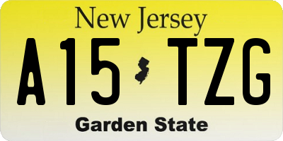 NJ license plate A15TZG