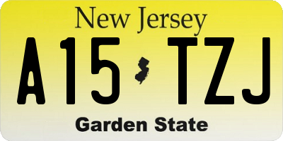 NJ license plate A15TZJ