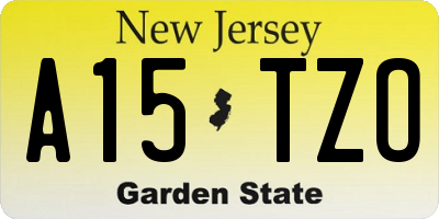NJ license plate A15TZO