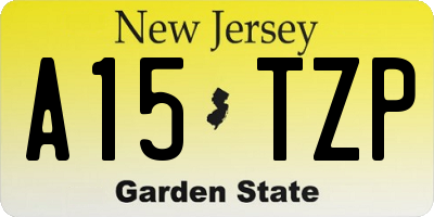 NJ license plate A15TZP