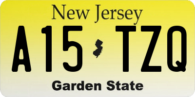 NJ license plate A15TZQ