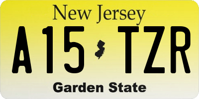 NJ license plate A15TZR