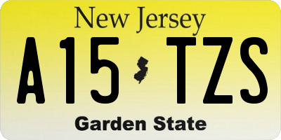 NJ license plate A15TZS