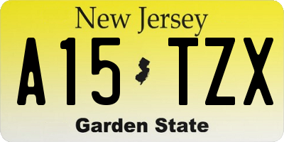 NJ license plate A15TZX